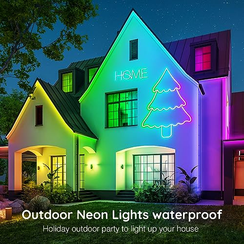 AILBTON 32.8Ft Neon Rope Lights,Flexible Led Rope Lights Control with App/Remote,Multiple Modes Music Sync Gaming RGB Led Neon Lights for Bedroom Outdoor - size: 32.8FT