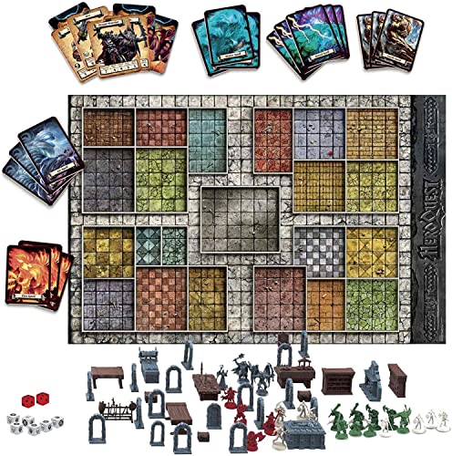 Hasbro Gaming Avalon Hill HeroQuest Game System Tabletop Board Game,Immersive Fantasy Dungeon Crawler Adventure Game for Ages 14 and Up,2-5 Players - color: Multicolor