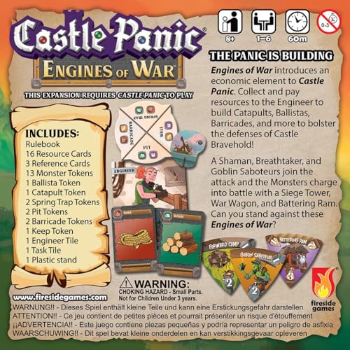 Engines of War ⎸Castle Panic Expansion ⎸Board Game for Adults and Family ⎸Cooperative Board Game ⎸Ages 8+ ⎸for 1 to 6 Players - style: Engines of War Expansion