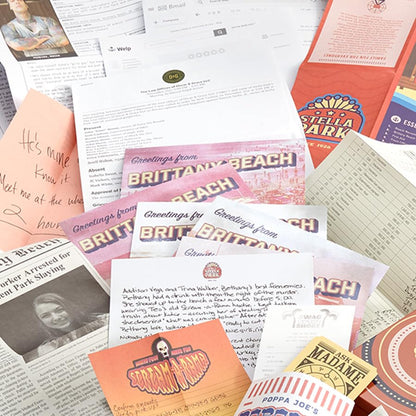 Hunt A Killer: Body On The Boardwalk, Catch the Amusement Park Killer, Interactive Unsolved Mysteries Game, Mystery Box for Game Night, Murder Mysteries Card, Puzzle & Board Games, For Ages 14 and up - style: Body On The Boardwalk