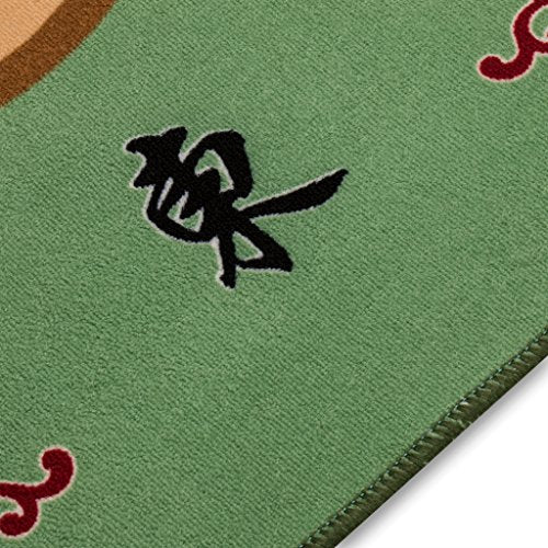 Yellow Mountain Imports Table Cover for Mahjong, Poker, Card Games, Board Games, Tile Games, and Dominoes - Green, 31.1 Inches - color: Green