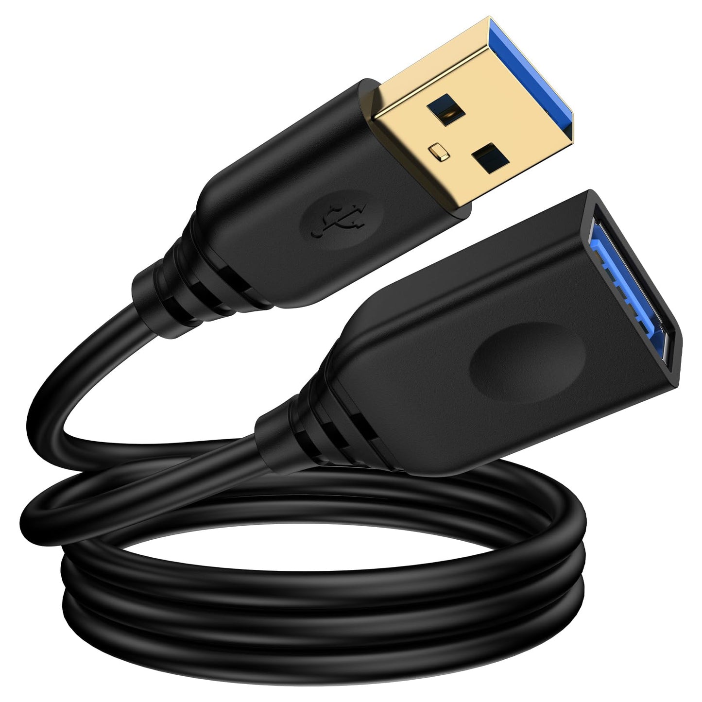 USB Extension Cable,10FT Long USB A Male to Female Extender Cord High-Speed USB3.0 Data Transfer Cable for Keyboard/Webcam/Hard Drive/Gamepad/HP Printer/Camera/Phone/Hub/Mouse/Flash Drive