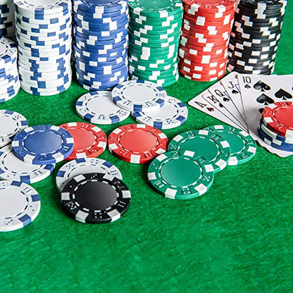 Poker Chip Set - 300PCS Poker Chips with Aluminum Case, 11.5 Gram Chips for Texas Holdem Blackjack - style: 300pcs