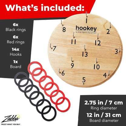 Ring Toss Game | Sturdy Wooden Board Set for Kids Outdoor Games | Camping Activities - Adults & Kids Picnic - size: 12"