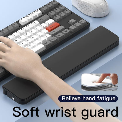Ergonomic Keyboard Wrist Rest with Cleaning Kit for Office and Gaming | Non-slip Base Springy Sponge Support 22-in-1 cleaning kit Desk Setup Essential