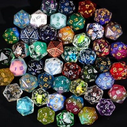 10 Pack D20 Dice Random Color 20 Sided Dice D20 for DND RPG Tabletop Games - color: 10pcs D20 Random Color