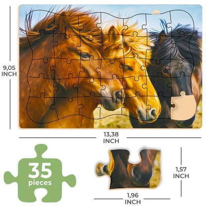 QUOKKA 35 Piece Dementia Activities for Adults - 3 Set Dementia Puzzles for Elderly - Large Piece Gifts Products for Seniors - Alzheimers Jigsaw Puzzle Games for Adults - Birds, Steeds, and Old City