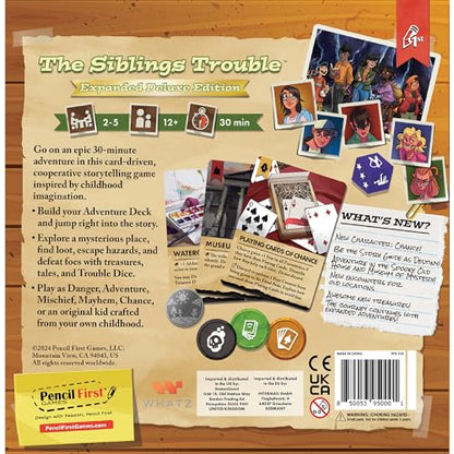 Pencil First Games: The Siblings Trouble: Expanded Deluxe Edition - Cooperative Exploration Storytelling Card Game, Ages 12+, 2-5 Players, 30 Min