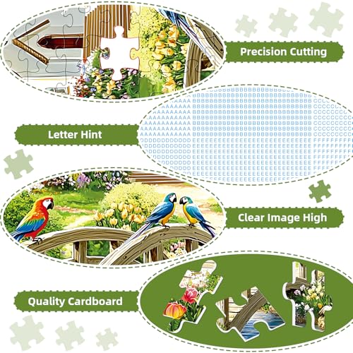 Puzzles for Adults 500 Pieces,Charming Lakeside Church Puzzle for Adults,Beautiful Flower & Parrot Jigsaw Puzzles for Seniors,Puzzles for Family Game Nights & Holiday Party Gifts,20.5x15 in - style: 500P Church