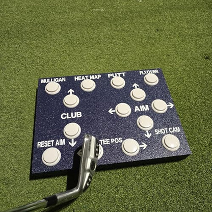 GSPRO Wireless Golf Simulation Control Box, 14 Large Tactile Buttons, RF Dongle Connection, Auto-Wake, No Programming Required, Hand-Built in USA, 11x8 Inches, GSPRO Software - color: Dark Blue