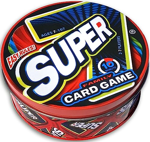 Super 7 Family Card Game Collectible Tin – for Kids and Adults, Family Game Night, Fast Games, Easy to Learn, 2-7 Players, Ages 7 to 107!