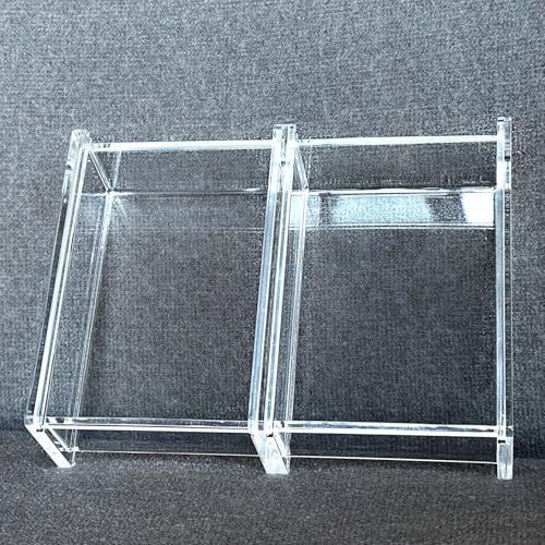 Double Deck Acrylic Playing Card Case/Holder, Clear Storage Playing Card Box - Fits Most Standard Size Playing Cards and Bridge Size Cards - color: Double Deck
