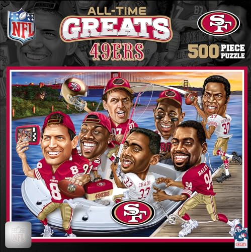 MasterPieces 500 Piece Sports Jigsaw Puzzle for Adults - NFL San Francisco 49ers All-Time Greats - 15x21 - style: San Francisco 49ers