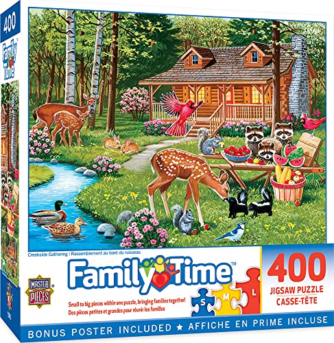 MasterPieces 400 Piece Jigsaw Puzzle for Adults, Family, Or Youth - Creekside Gathering - 18"x24" - style: Creekside Gathering