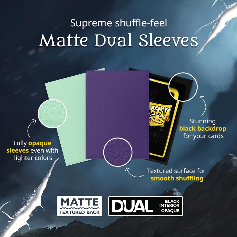 Dragon Shield | Matte Dual Standard Size Card Sleeves | 100 CT - Smooth & Tough Premium TCG Sleeves - Compatible with Pokemon, Flesh & Blood, One Piece & Magic the Gathering | Ember - color: Ember