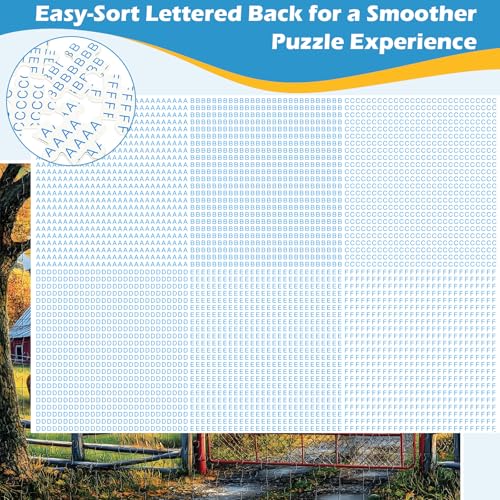 2 Pack 300 Pieces Puzzle for Adults,Autumn Puzzle Farm Jigsaw Puzzles 300 Pieces for Adults Kids Seniors Countryside Jigsaw Puzzle Premium Cardboard Puzzles for Tabletop Family Activity Gift - style: Farm Countryside