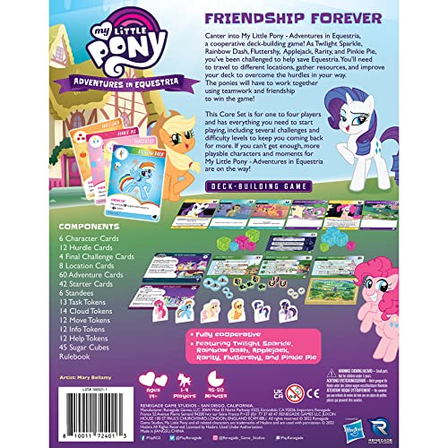 Renegade Game Studios My Little Pony: Adventures in Equestria Deck-Building | Cooperative Strategy Card Game for 1-4 Players, Includes 6 Iconic Characters, Perfect for Families and Fans Aged 8 Plus