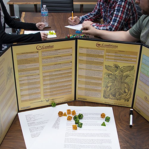 Masters Tome Customizable 4 Panel Screen with Bonus Inserts! - color: RED