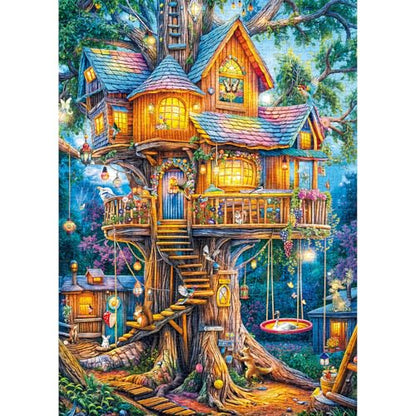 Puzzles for Adults 1000 Pieces, Elf Tree Jigsaw Puzzle with 1:1 HD Poster, Perfect Interlocking No Dust, Stress Relief Ideal Gift for Family Games - color: Elf Tree