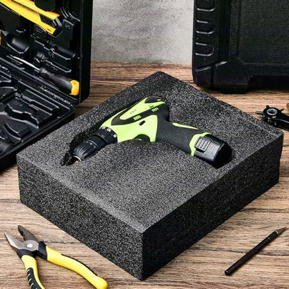 Hoolerry 2 Pcs Customizable Polyethylene Foam Packing Inserts for Cases Thick Polyethylene Cuttable Foam Sheet for Tool Box, Camera, Crafts, Storage and Crafts (12" X 10" X3.5",Black) - size: 12" X 10" X 3.5"