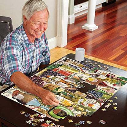 White Mountain Puzzles Boston Waterfront - 1000 Piece Jigsaw Puzzle | Large Pieces, Gift for Adults and Family, 24"x30" in