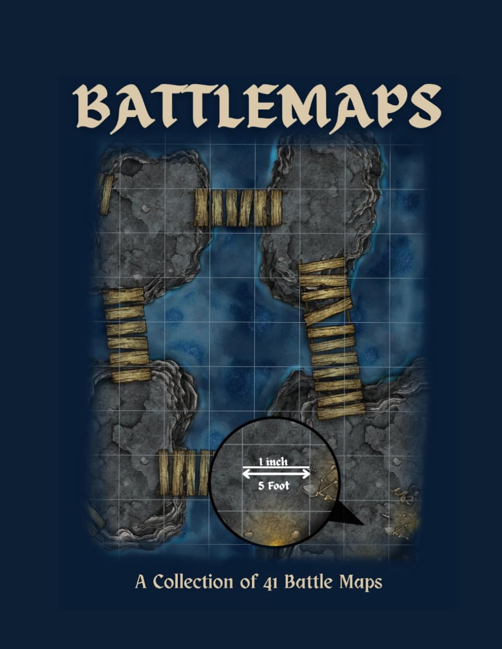 BATTLEMAPS: Battle Maps for DnD 5E | Portable RPG Map Book | Fantasy Grid Maps for Tabletop Roleplaying Games