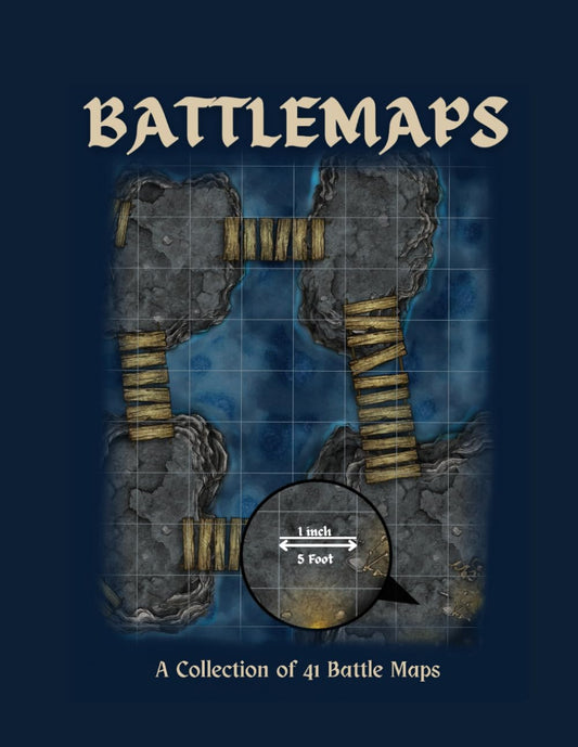 BATTLEMAPS: Battle Maps for DnD 5E | Portable RPG Map Book | Fantasy Grid Maps for Tabletop Roleplaying Games