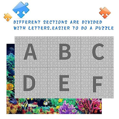 Nattork Jigsaw Puzzles 1000 Pieces for Adults, Families (Sea World) Pieces Fit Together Perfectly - size: Sea - 1000pcs