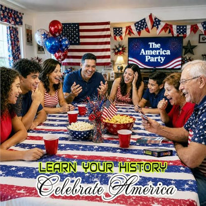 American History Trivia Game for Kids & Adults | 200 Questions, 5 Difficulty levels Beginner to Expert, Fun facts, Explanations, Premium Matte Cards, Hard Storage Box - style: American History