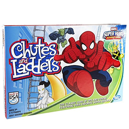 Hasbro Gaming Chutes and Ladders: Marvel Spider-Man Edition Board Game for Kids 2-4 Players, Preschool Games, Easter Gifts for Boys and Girls, Ages 3 and Up (Amazon Exclusive)