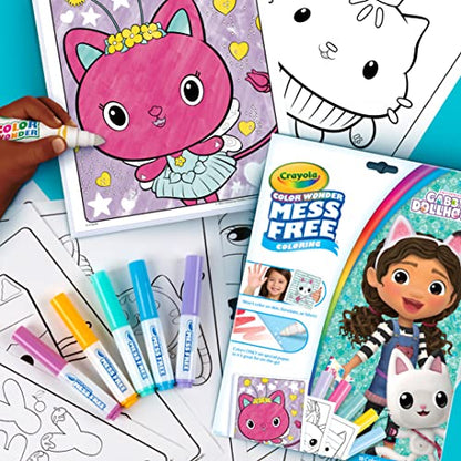 Crayola Gabbys Dollhouse Color Wonder Activity Set, Mess Free Coloring Pages for Toddlers, No Mess Activity, Toys & Gifts for Kids - style: Gabby's Dollhouse