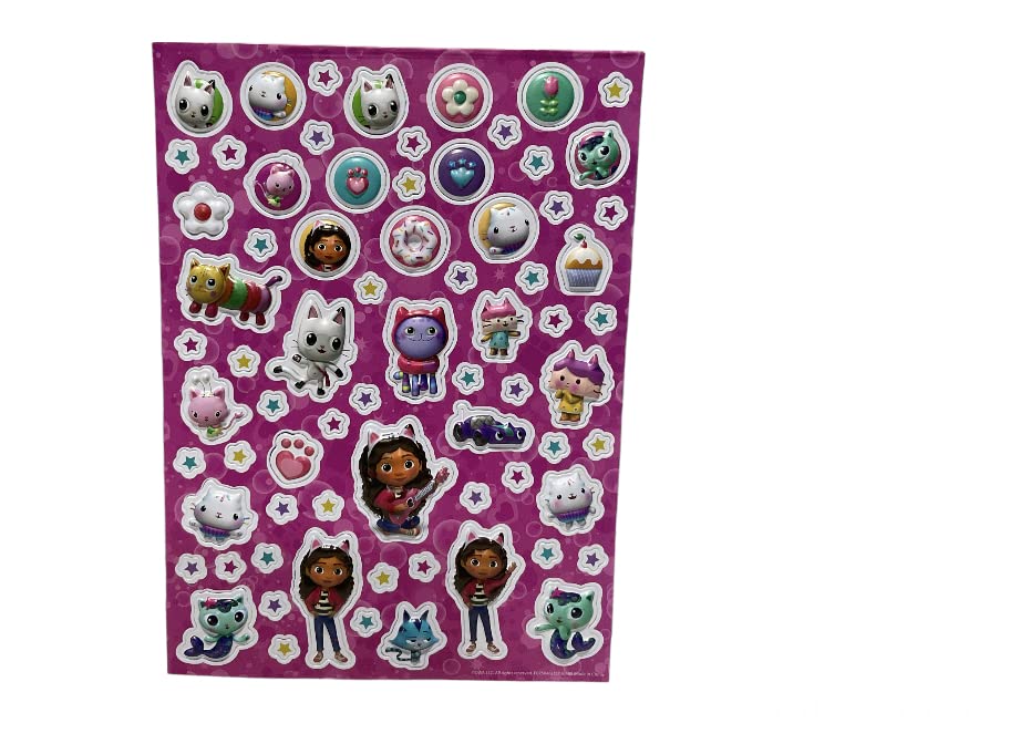 Gabby Dollhouse Sticker Book Plus Puffy Sticker Sheet Bundle