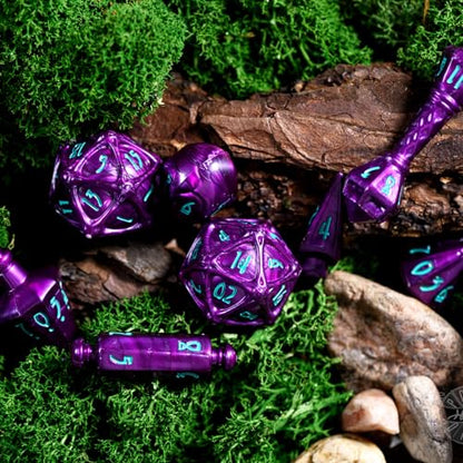 PolyHero Wizard Dice Set – Wizardstone | Polyheadral Shaped Dice for D&D & RPG - Role Playing Games | 8-Piece Themed Set, Unique Gift for Tabletop Gamers - color: Wizardstone