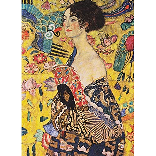 MaxRenard Game Jigsaw Puzzle 1000 Pieces and Up Fine Art Collection Toy Klimt Lady with Fan - color: A009