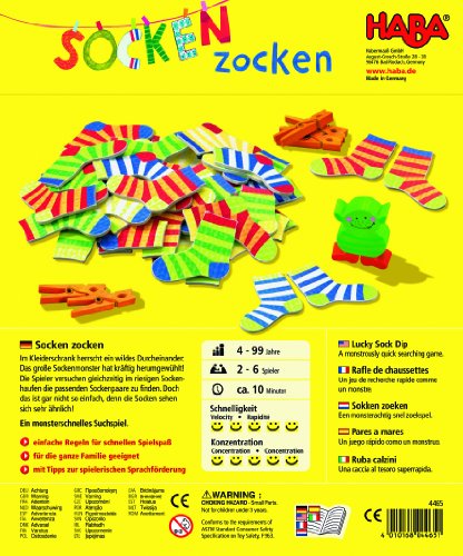 HABA Socken Zocken - Lucky Sock Dip Matching & Memory Game