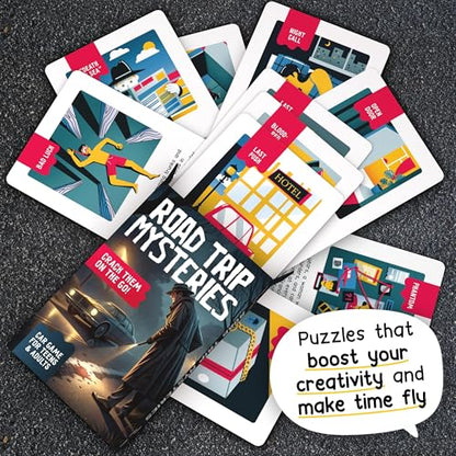 WELL BALANCED Road Trip Mysteries - Car Game for Adults & Teens, Road Trip Travel Essentials
