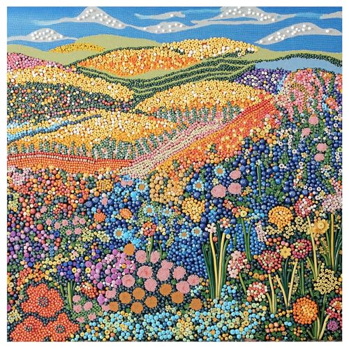 Jigsaw Puzzles for Adults 1000 Pieces, Pixel Flowers | Vibrant Pattern Pixel Flower Mosaic Art, Challenging Floral Puzzle for Family Game Night Home Decor, Square 24x24 Inches - color: Pixel Flowers
