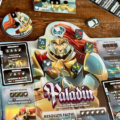Dice Throne Box Game - Strategic Dice & Card Battler (Monk v Paladin) - style: Monk v Paladin