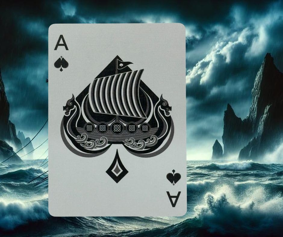 Bicycle Vikings Playing Cards Deck – Norse Mythology Inspired, Premium Collectible Cards with Odin, Thor, and Loki Art