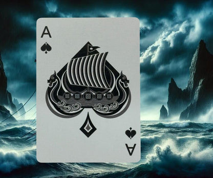 Bicycle Vikings Playing Cards Deck – Norse Mythology Inspired, Premium Collectible Cards with Odin, Thor, and Loki Art
