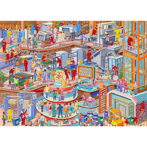 Jigsaw Puzzles for Adults 1000 Pieces, Manufacturing Base Interlock Perfectly No Dust, Home Decors Family Challenge Toys for Men Women Elders Seniors (27.5"x19.6"), 1:1 Poster - color: Base