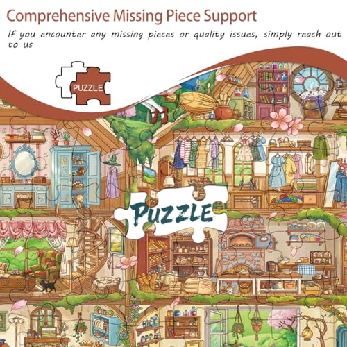 HUADADA-Witch's House-Jigsaw Puzzles for Adults 1000 Pieces, Interlock Perfectly No Dust, Impossible Difficult Hard Fun 1000 Piece Jigsaw Puzzles for Adults-1:1 Poster - color: Witch's House