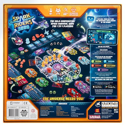 SAVANA Spark Riders 3000 - Commander Edition – Sci-Fi Survival Game | Command, Repair & Fight with Voice-Controlled IRIS App | 1–4 Players, Ages 10+, 60 Min Playtime | Strategy & Cooperative Game - style: Commander Edition
