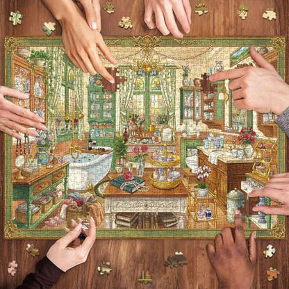 HUADADA-*Cozy Bathroom*-Jigsaw Puzzles for Adults 1000 Pieces, Interlock Perfectly No Dust, Impossible Difficult Hard Fun 1000 Piece Jigsaw Puzzles for Adults-1:1 Poster - color: Cozy Bathroom