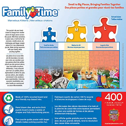 MasterPieces 400 Piece Jigsaw Puzzle for Adults, Family, Or Youth - Marvelous Kittens - 18"x24" - style: Marvelous Kittens