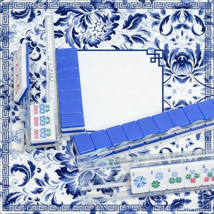 American Mahjong Racks with Pushers, Clear Acrylic Tile Holders, 4-Pack | Clear acrylic Mahjong racks with smooth pushers, keeping tiles organized and providing easy gameplay for family and friends