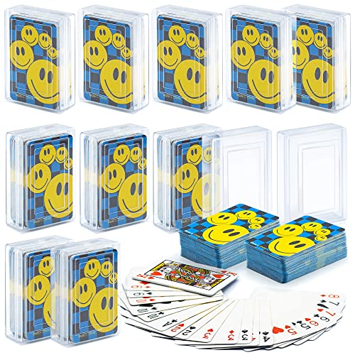 24 Pack Mini Playing Cards Bulk – Poker Cards Decks for Kids, Small Deck of Cards with Smiley Faces, Miniature Casino Game Packs, Cool Party Favors, & Novelty Gifts, 2.25’’ Tall - style: Pack of 24