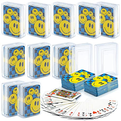 24 Pack Mini Playing Cards Bulk – Poker Cards Decks for Kids, Small Deck of Cards with Smiley Faces, Miniature Casino Game Packs, Cool Party Favors, & Novelty Gifts, 2.25’’ Tall - style: Pack of 24