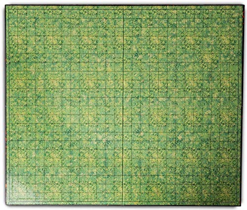 Role-Playing Game Board Mat, Square Grid Terrains, 8 Different terrains, Compatible with Dungeons and Dragons DND Pathfinder RPG, 27 on 23 inches, 1 inch Squares, Foldable & Dry Erase