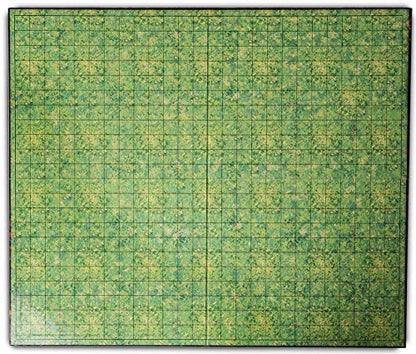 Role-Playing Game Board Mat, Square Grid Terrains, 8 Different terrains, Compatible with Dungeons and Dragons DND Pathfinder RPG, 27 on 23 inches, 1 inch Squares, Foldable & Dry Erase
